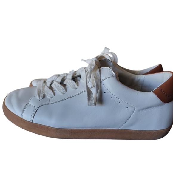 Banana Republic Shoes - Banana Republic Essential White & Brown Leather Sneaker Size 8.5